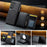 MAGKING K2 Series For Samsung Galaxy S26 FE Magnetic Case PC + TPU + PU Phone Cover with RFID Blocking Wallet - Black - 7
