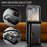 DG.MING M6 Series For Samsung Galaxy Z Flip8 Foldable Case PU + PC Phone Cover with Wallet   /   Shoulder Strap - Black - 6