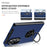 For Samsung Galaxy Z Fold8 Case PC + TPU Phone Cover with Rotatable Ring Holder - Blue - 3