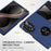 For Samsung Galaxy Z Fold8 Case PC + TPU Phone Cover with Rotatable Ring Holder - Blue - 6