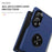 For Samsung Galaxy Z Fold8 Case PC + TPU Phone Cover with Rotatable Ring Holder - Blue - 7