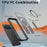 For Google Pixel 11 Pro XL Magnetic Case Kickstand Grid Texture TPU PC Phone Back Cover - Black - 7