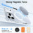 For iPhone 18 Pro Max / 17 Pro Max Magnetic Case TPU + Acrylic Shockproof Anti-Scratch Phone Cover - White - 6