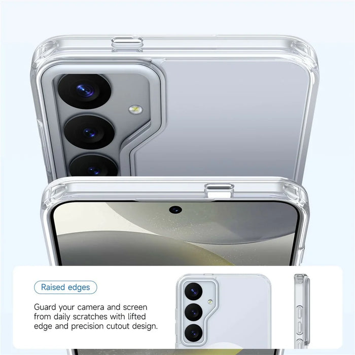 For Samsung Galaxy S26+ Magnetic Case TPU + Acrylic Shockproof Anti-Scratch Phone Cover - White - 3