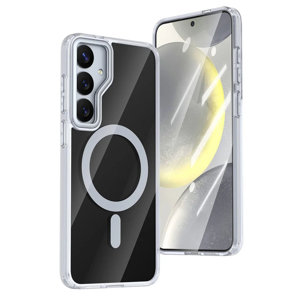 For Samsung Galaxy S26 FE Magnetic Case TPU + Acrylic Shockproof Anti-Scratch Phone Cover - Black - 1