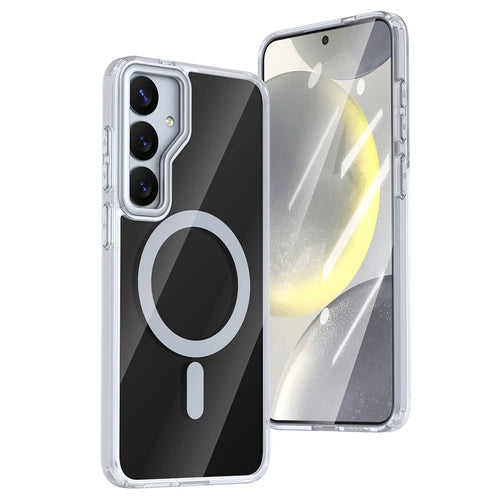 For Samsung Galaxy S26 FE Magnetic Case TPU + Acrylic Shockproof Anti-Scratch Phone Cover - Black - 1