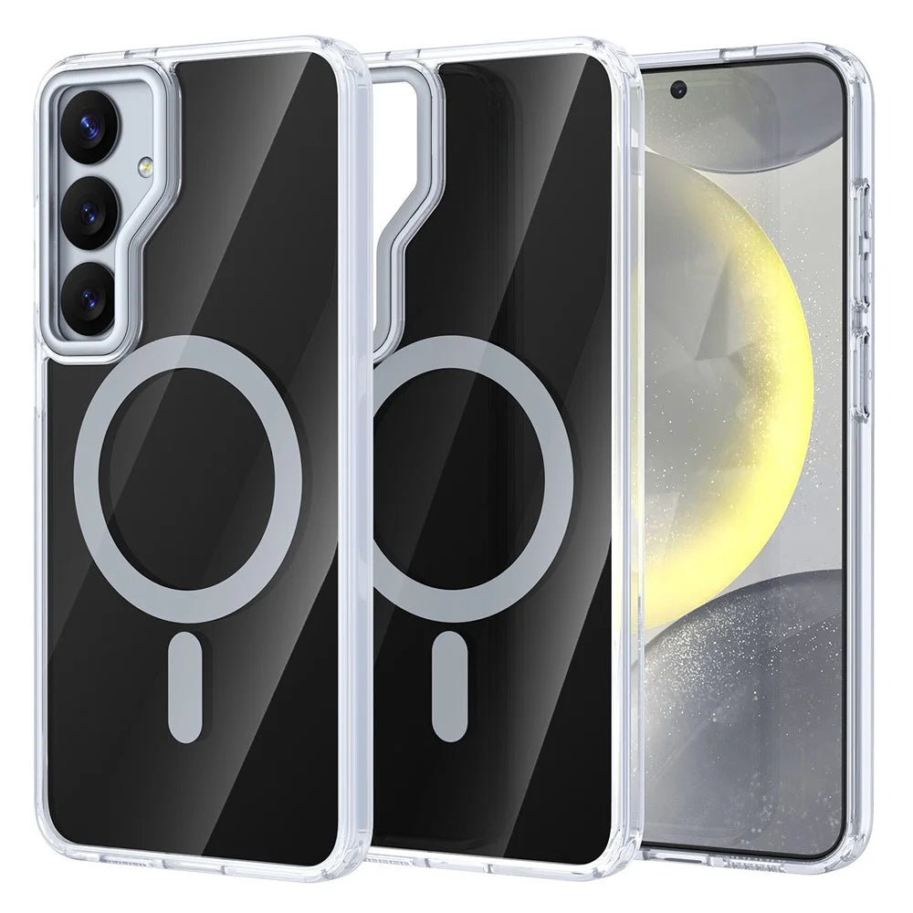 For Samsung Galaxy S26 FE Magnetic Case TPU + Acrylic Shockproof Anti-Scratch Phone Cover - Black - 2