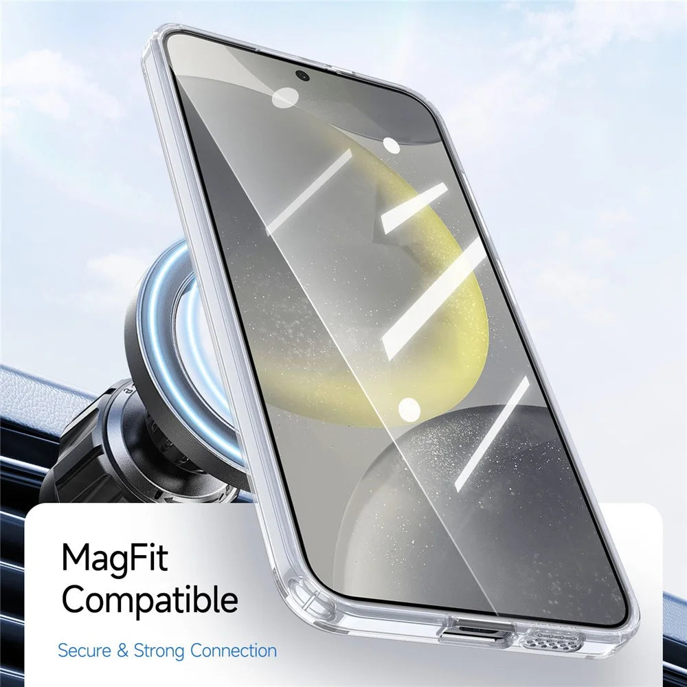 For Samsung Galaxy S26 FE Magnetic Case TPU + Acrylic Shockproof Anti-Scratch Phone Cover - Black - 5