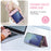 CASEME for Samsung Galaxy Z Flip8 Case with RFID Blocking 5 Card Slots  C22 Leather Back Cover - Pink - 5