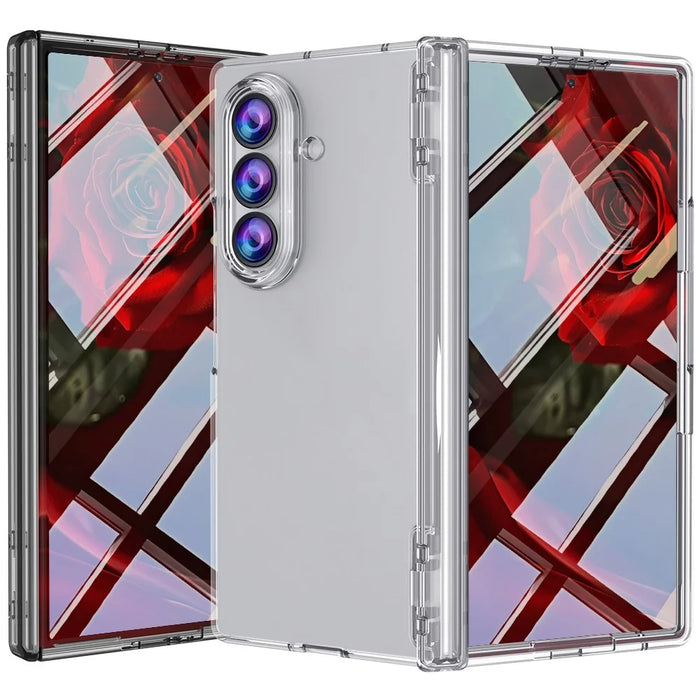 For Samsung Galaxy Z Fold8 Ultra Case Hinge Protection PC + TPU Phone Cover Built-in Tempered Glass Film - Transparent - 2