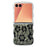 For Samsung Galaxy Z Flip7 5G Magnetic Case Wavy Edge Lace Pattern TPU Phone Cover - Black - 1