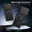 For Samsung Galaxy A27 5G Case with Slide Camera Cover Kickstand Shockproof PC + TPU Matte Finish Phone Shell - Black - 2