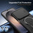 For Samsung Galaxy S26+ Case with Slide Camera Cover Kickstand Shockproof PC + TPU Matte Finish Phone Shell - Black - 7