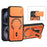 For iPhone 17 Case with Slide Camera Cover Kickstand Shockproof PC + TPU Matte Finish Phone Shell - Orange - 1