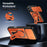 For iPhone 17 Case with Slide Camera Cover Kickstand Shockproof PC + TPU Matte Finish Phone Shell - Orange - 4