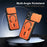 For iPhone 16 Case with Slide Camera Cover Kickstand Shockproof PC + TPU Matte Finish Phone Shell - Orange - 2