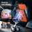 For iPhone 16 Case with Slide Camera Cover Kickstand Shockproof PC + TPU Matte Finish Phone Shell - Orange - 6