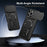 For iPhone 16 Pro Case with Slide Camera Cover Kickstand Shockproof PC + TPU Matte Finish Phone Shell - Black - 2