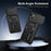 For iPhone 15 Case with Slide Camera Cover Kickstand Shockproof PC + TPU Matte Finish Phone Shell - Black - 2