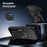 For iPhone 15 Case with Slide Camera Cover Kickstand Shockproof PC + TPU Matte Finish Phone Shell - Black - 4