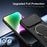 For iPhone 15 Case with Slide Camera Cover Kickstand Shockproof PC + TPU Matte Finish Phone Shell - Black - 7