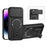 For iPhone 15 Pro Case with Slide Camera Cover Kickstand Shockproof PC + TPU Matte Finish Phone Shell - Black - 1