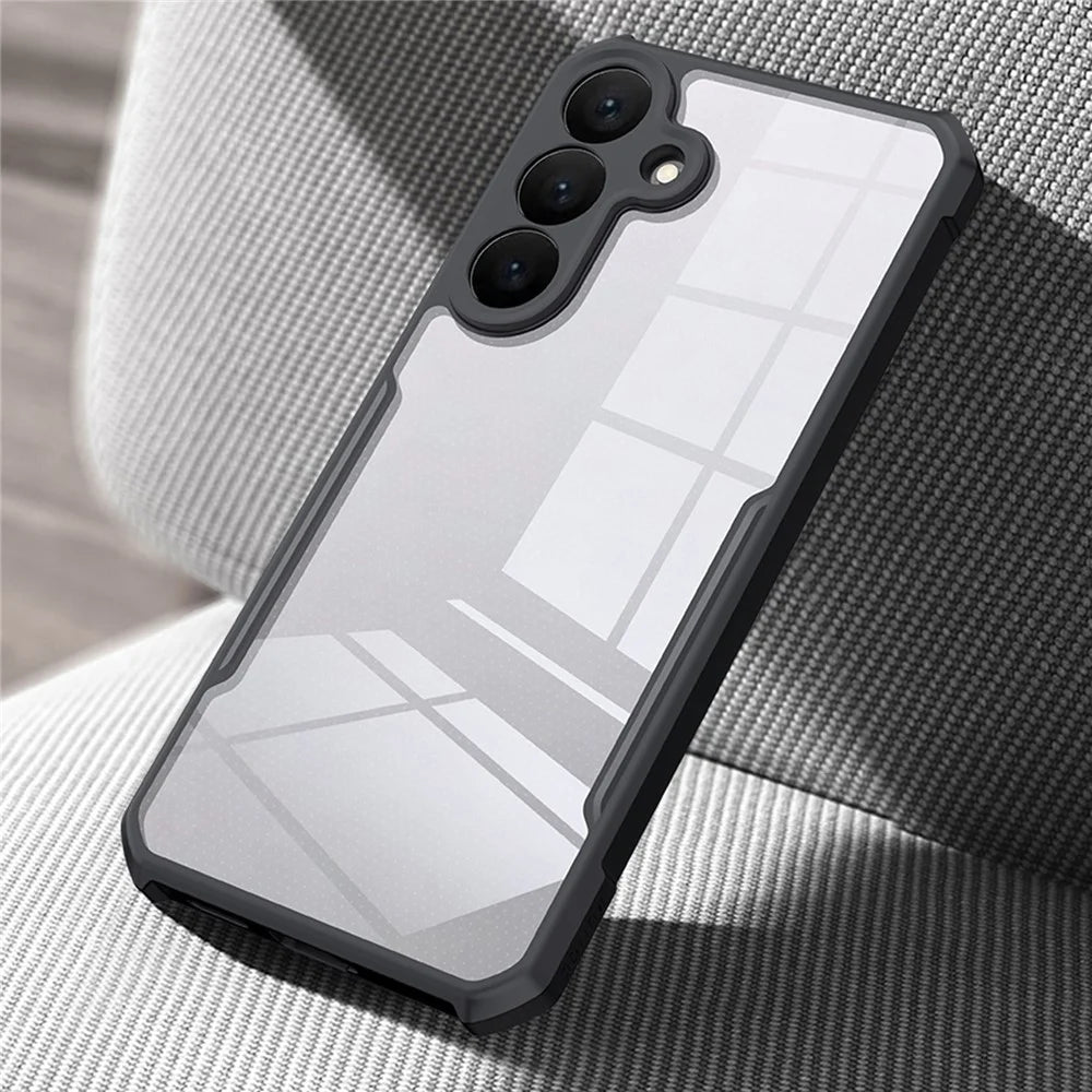 XUNDD For Samsung Galaxy S26 FE Case Dropproof TPU + Acrylic Clear Back Phone Cover - Black - 3