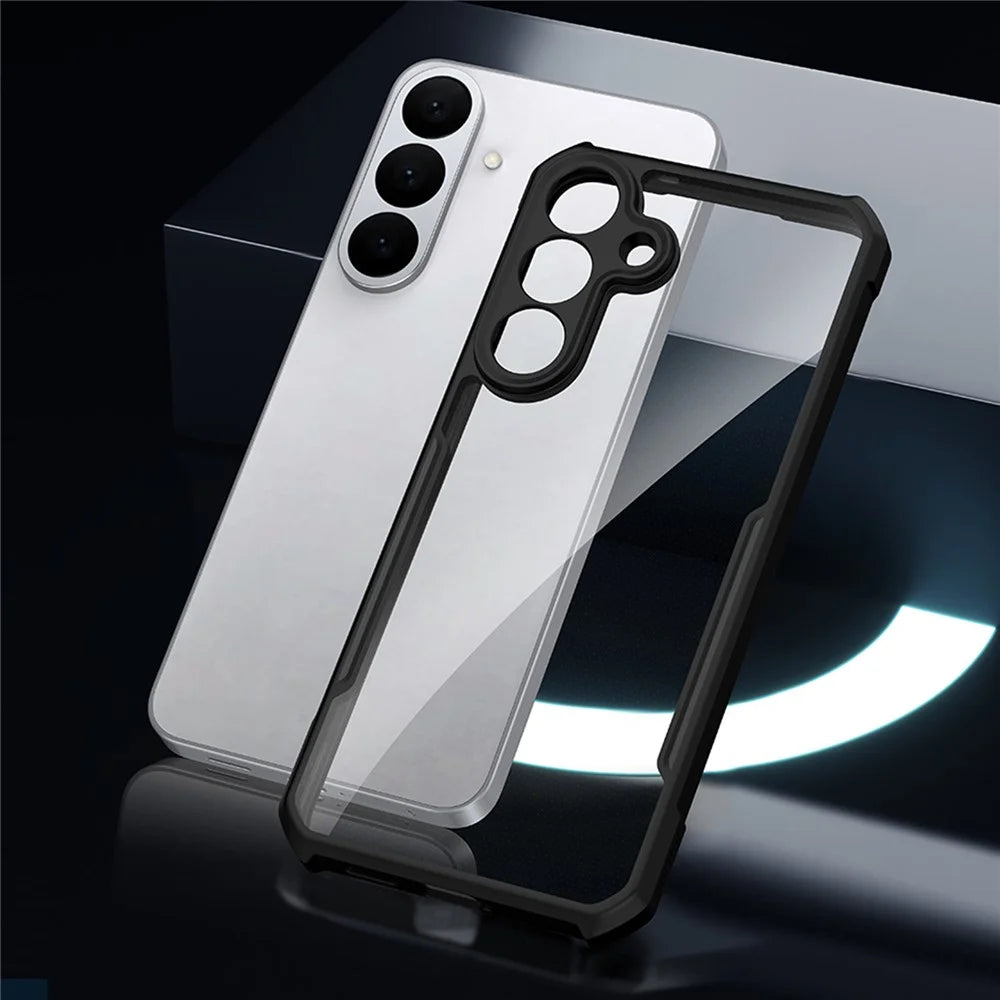 XUNDD For Samsung Galaxy S26 FE Case Dropproof TPU + Acrylic Clear Back Phone Cover - Black - 5