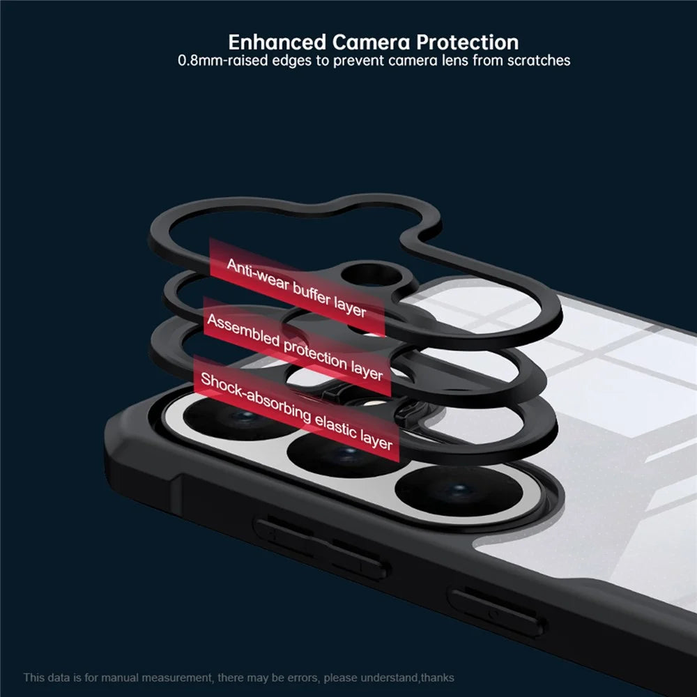 XUNDD For Samsung Galaxy S26 FE Case Dropproof TPU + Acrylic Clear Back Phone Cover - Black - 7