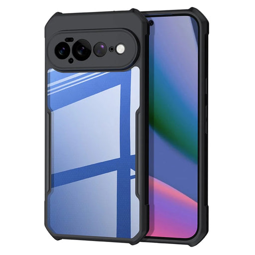 XUNDD For Google Pixel 11 Pro XL Case Dropproof TPU + Acrylic Clear Back Phone Cover - Black - 1