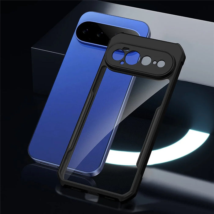 XUNDD For Google Pixel 11 Pro XL Case Dropproof TPU + Acrylic Clear Back Phone Cover - Black - 4