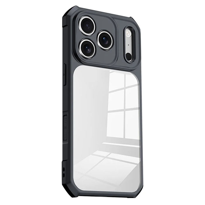XUNDD For iPhone 18 Pro Max  /  17 Pro Max Case Dropproof TPU + Acrylic Clear Back Phone Cover - Black - 1