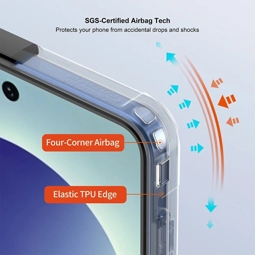 XUNDD For Samsung Galaxy Z Flip8 Case Dropproof TPU + Acrylic Clear Back Phone Cover - Black - 6