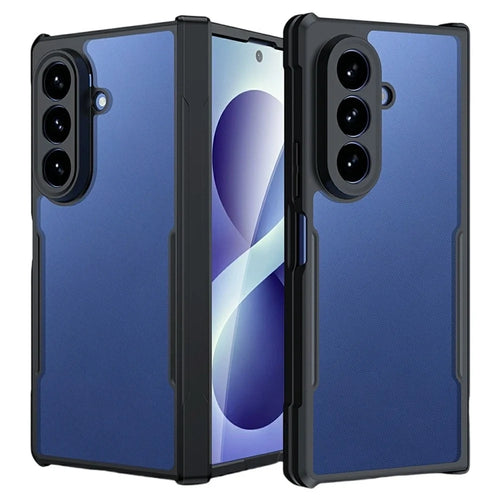 XUNDD For Samsung Galaxy Z Fold8 Ultra Case Dropproof TPU + Acrylic Clear Back Phone Cover - Black - 1