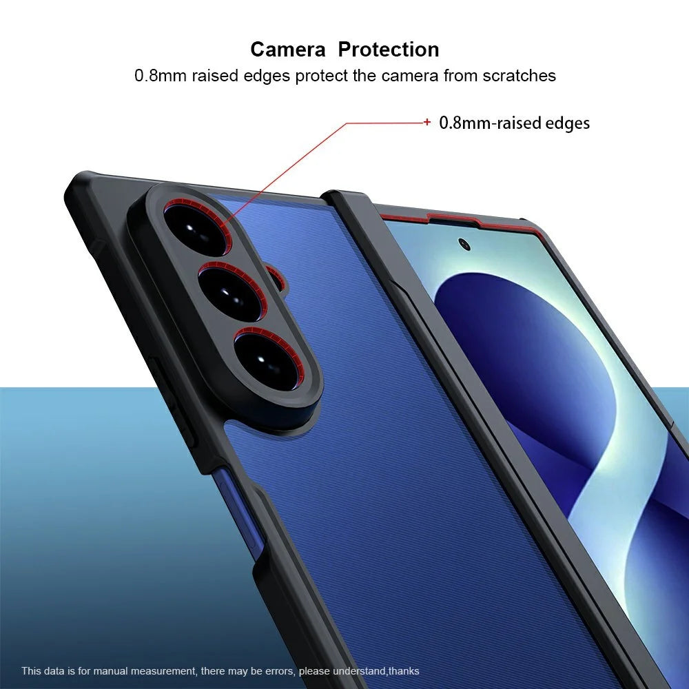 XUNDD For Samsung Galaxy Z Fold8 Ultra Case Dropproof TPU + Acrylic Clear Back Phone Cover - Black - 2