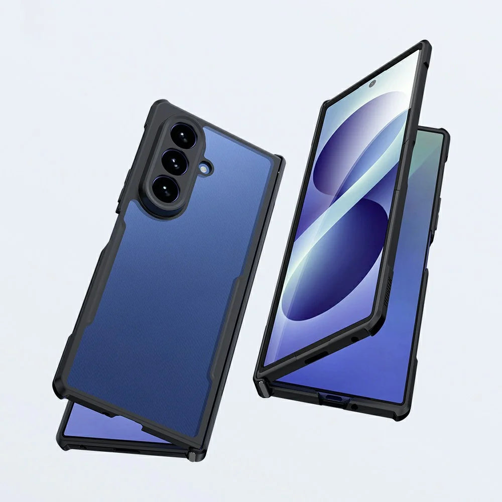 XUNDD For Samsung Galaxy Z Fold8 Ultra Case Dropproof TPU + Acrylic Clear Back Phone Cover - Black - 7