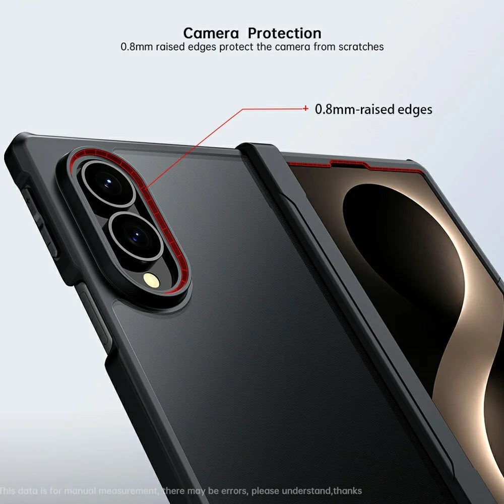 XUNDD For Samsung Galaxy Z Fold8 Case Dropproof TPU + Acrylic Clear Back Phone Cover - Black - 3