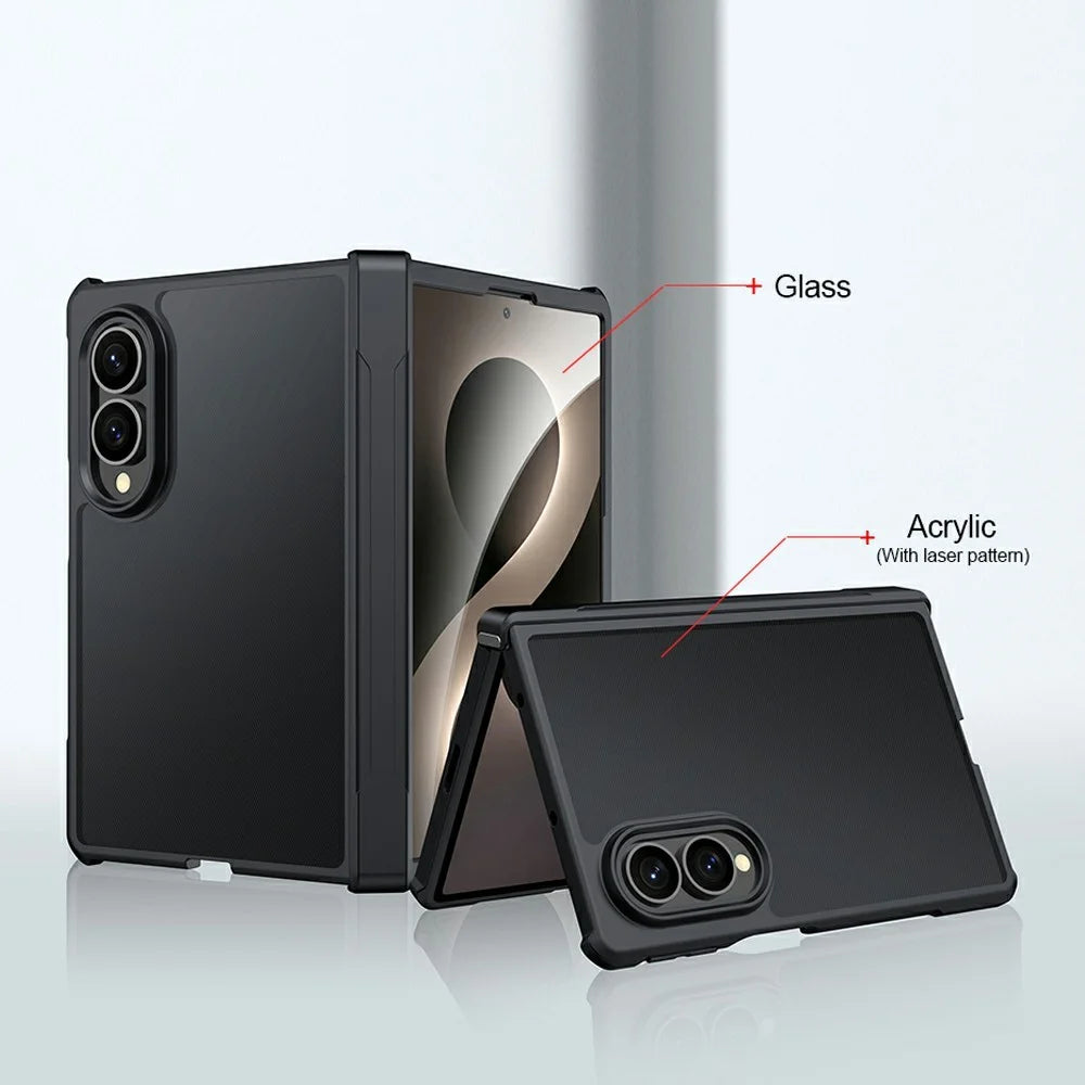 XUNDD For Samsung Galaxy Z Fold8 Case Dropproof TPU + Acrylic Clear Back Phone Cover - Black - 6