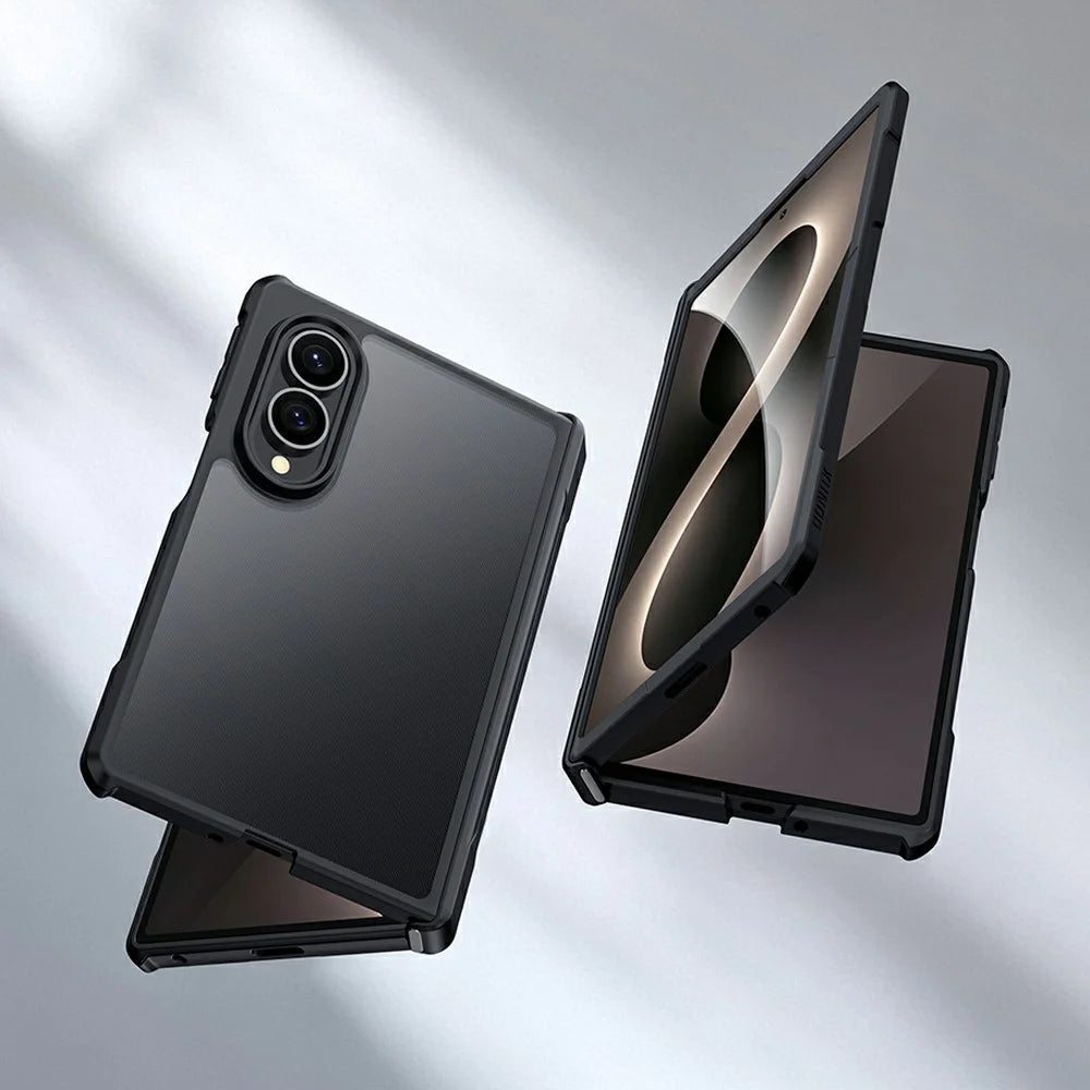 XUNDD For Samsung Galaxy Z Fold8 Case Dropproof TPU + Acrylic Clear Back Phone Cover - Black - 7