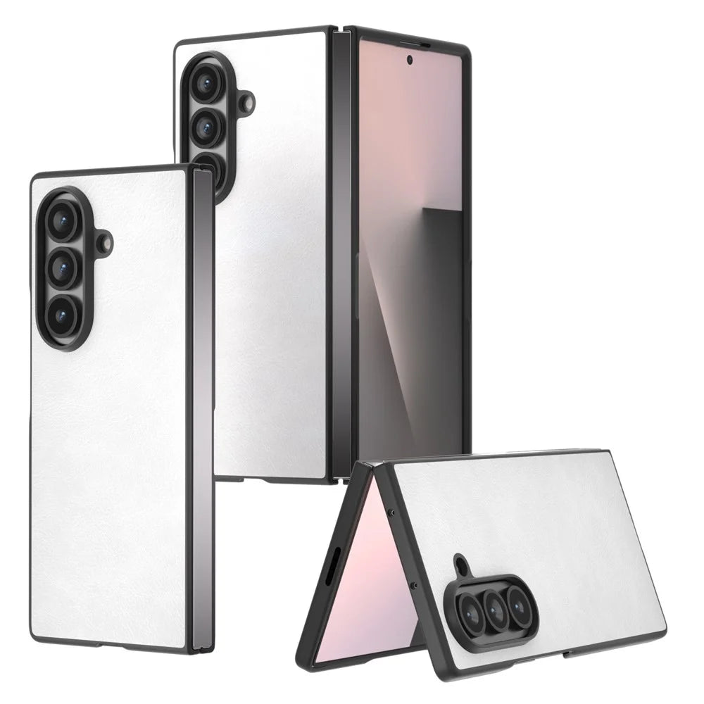 For Samsung Galaxy Z Fold8 Ultra Case Litchi Texture PU Leather + PC Phone Cover - White - 5
