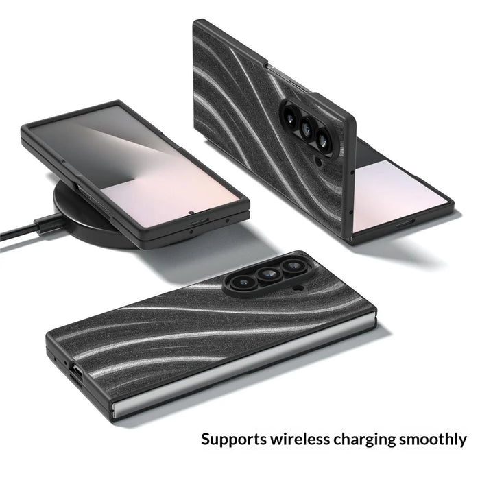 For Samsung Galaxy Z Fold8 Ultra Case Milky Way Pattern PU + PC Shockproof Phone Cover - Grey - 4