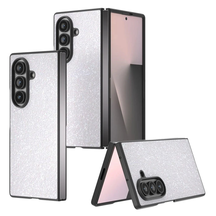 For Samsung Galaxy Z Fold8 Ultra Case Colored Glitter PU + PC Shockproof Phone Cover - White - 5