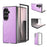 For Samsung Galaxy Z Fold8 Ultra Case Glitter Leather+PC Phone Cover - Purple - 1