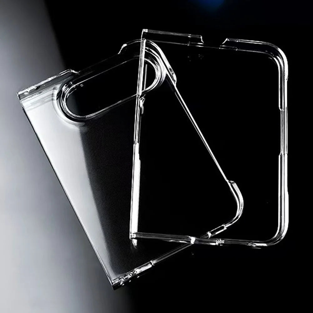 For iPhone Fold Case Slim Hard PC Shockproof Phone Back Cover - Transparent - 1