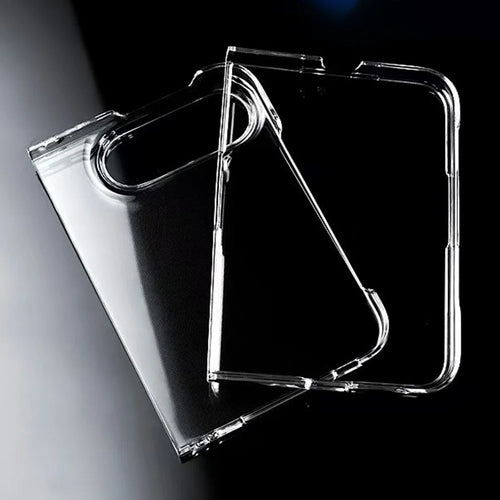 For iPhone Fold Case Slim Hard PC Shockproof Phone Back Cover - Transparent - 1