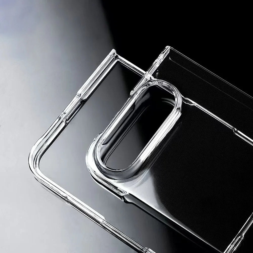 For iPhone Fold Case Slim Hard PC Shockproof Phone Back Cover - Transparent - 2