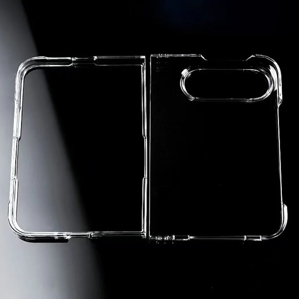 For iPhone Fold Case Slim Hard PC Shockproof Phone Back Cover - Transparent - 3