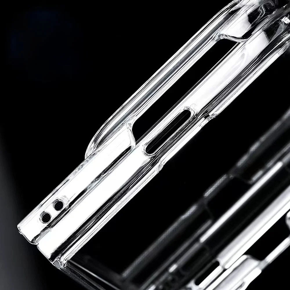 For iPhone Fold Case Slim Hard PC Shockproof Phone Back Cover - Transparent - 5