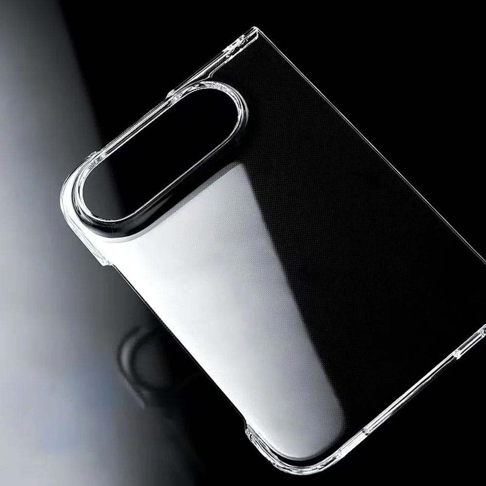 For iPhone Fold Case Slim Hard PC Shockproof Phone Back Cover - Transparent - 6