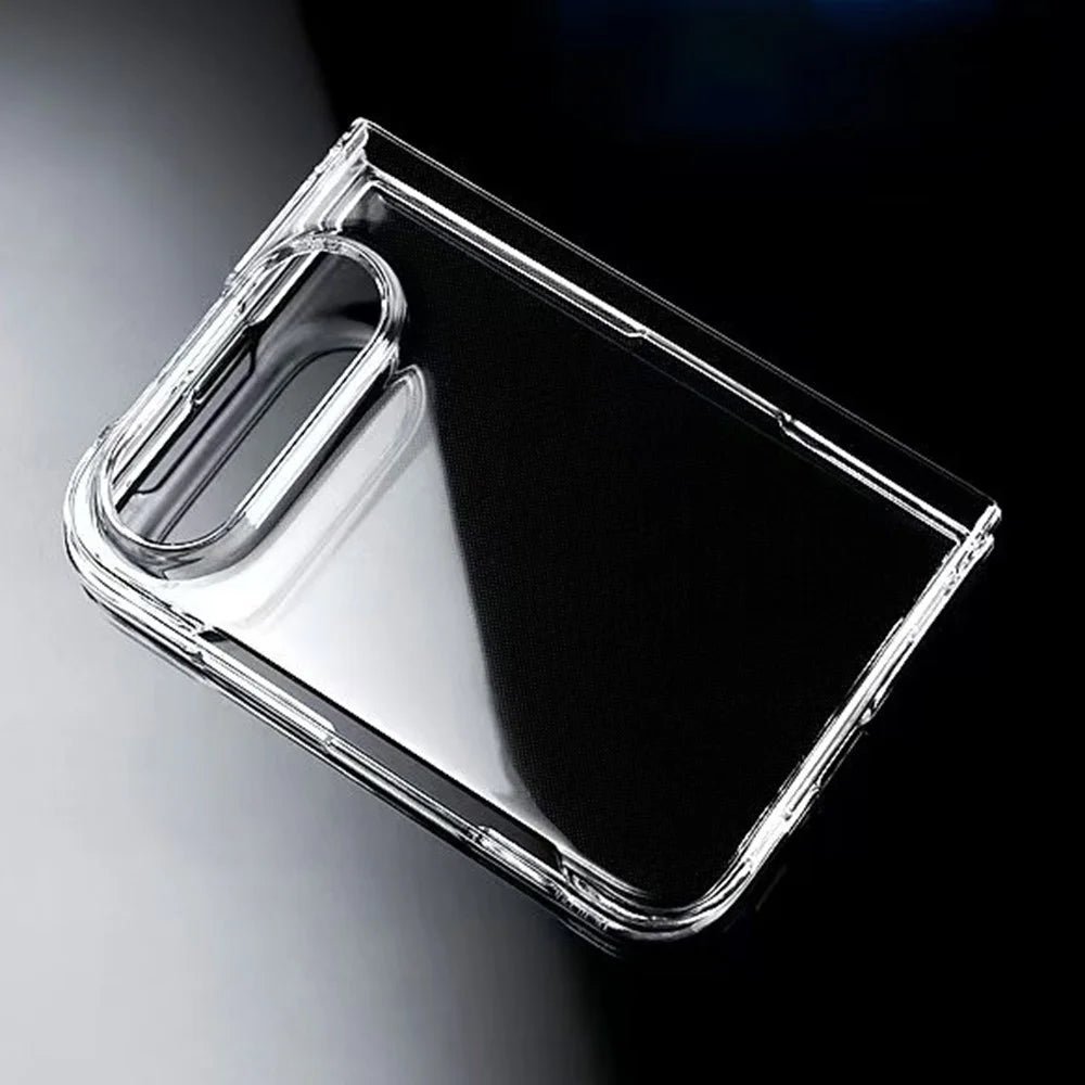 For iPhone Fold Case Slim Hard PC Shockproof Phone Back Cover - Transparent - 7